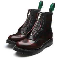 NPS Solovair Burgundy Rub-Off 8 Eye Derby Boot & Zip Guard- Bundles|Logger Boots