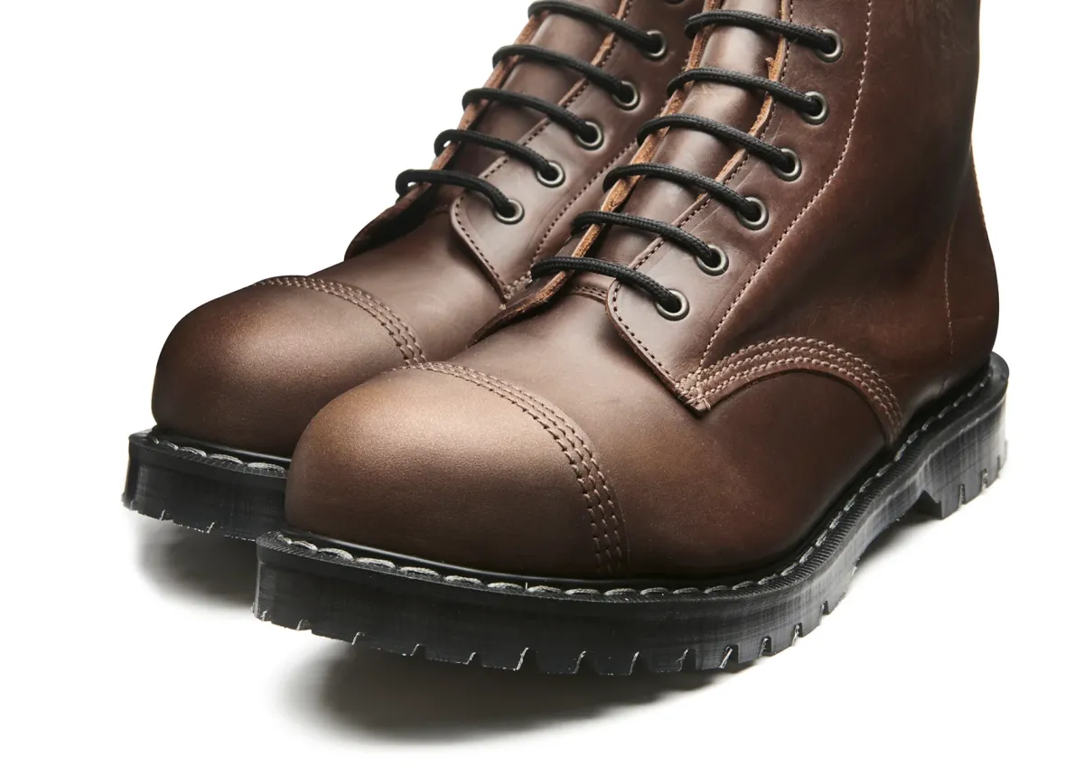 NPS Solovair Gaucho Crazy Horse 8 Eye Steel Toe Derby Boot- Steel Toe Boots|Logger Boots