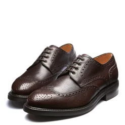 NPS Solovair Walnut Brown Grain-Calf 4 Eye Gibson Brogue Shoe- Gibson Shoes|Logger Boots
